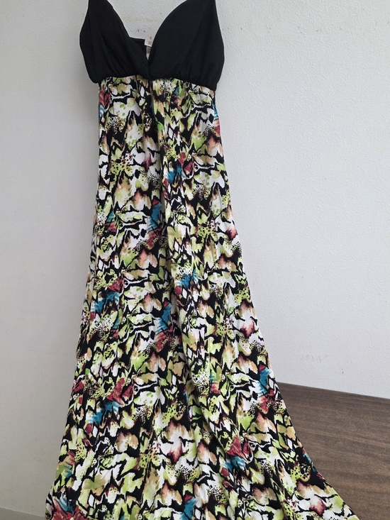 No Boundaries Dresses & Skirts - No Boundaries Black Bodice Multicolor Printed Maxi Dress (0352)